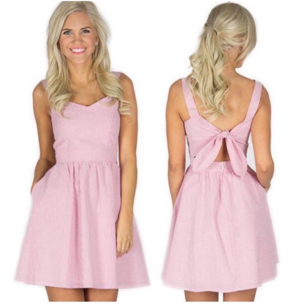 NWT Lauren James Pink Seersucker Size Large